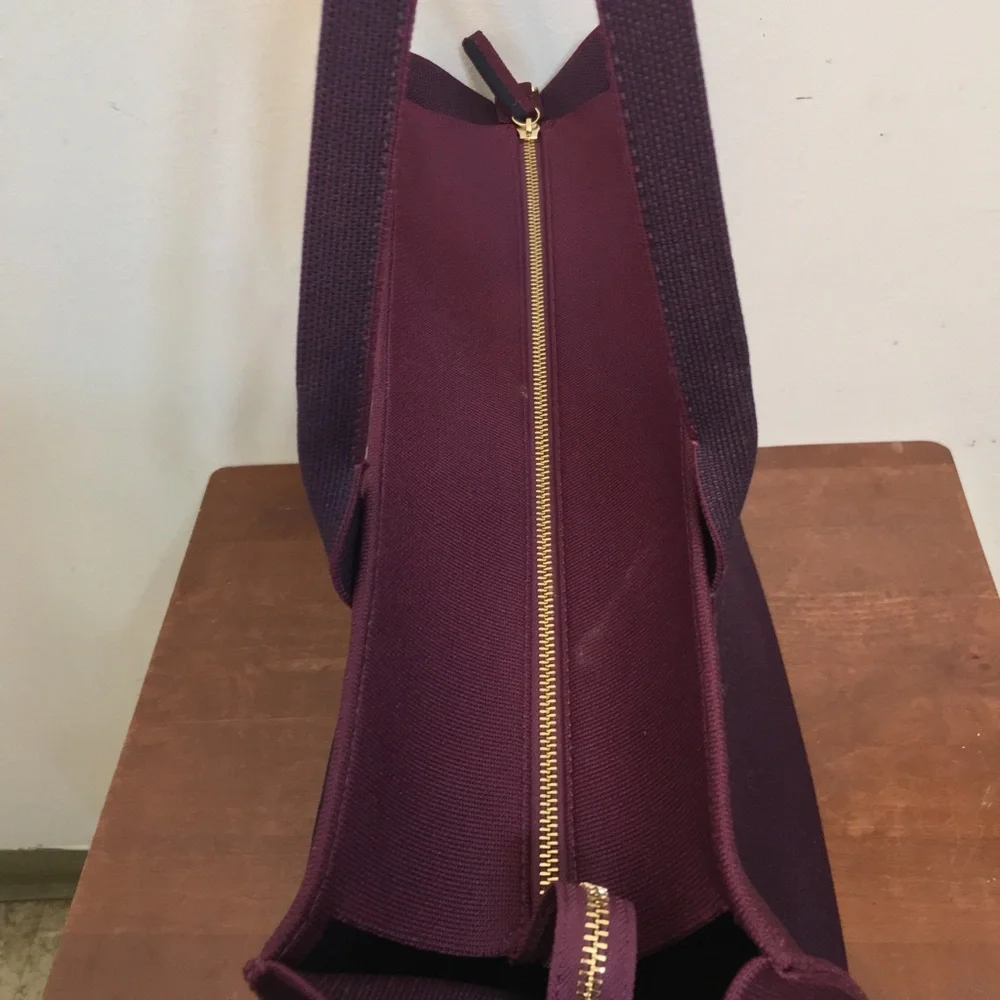 Rothy’s The Classic Tote Dark Aubergine Laptop Work Travel Shoulder Bag - Picture 12 of 16